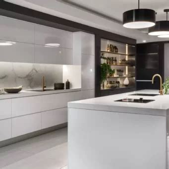 Modern Minimalism: White Flat Panel Kitchen Cabinets - Parlun