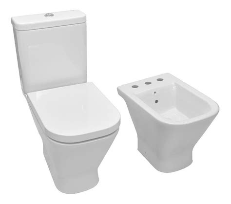 Sanitarios Broncesur Inodoro Largo Tapa Amortiguada Deposito Bidet