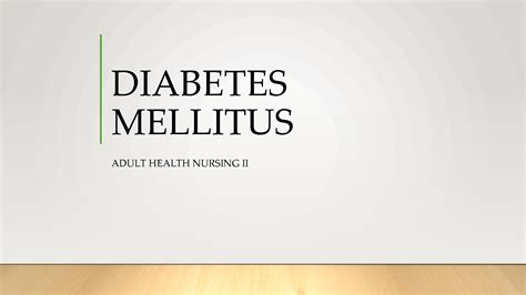 Solution Diabetes Mellitus Studypool