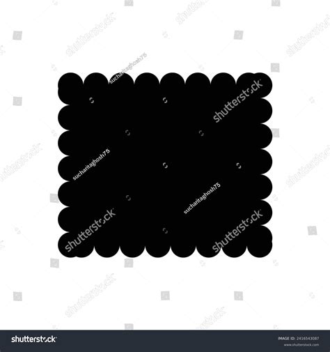 Scalloped Square Shape Clipart Image Isolated Stock Vector (Royalty Free) 2416543087 | Shutterstock