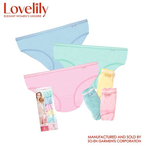Lovelily 6 In 1 Delphine Cotton Rich Bikini Outside Panty Shopee Philippines