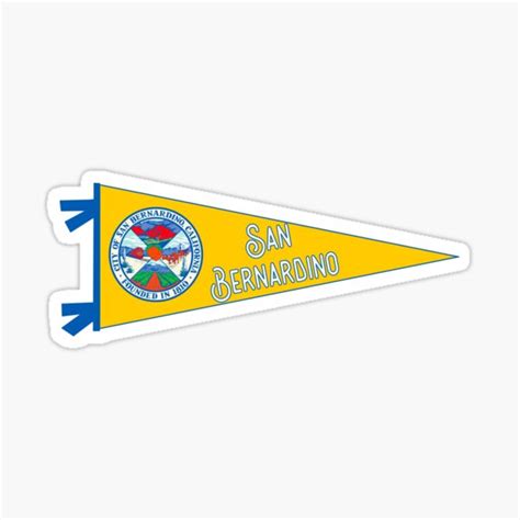 "San Bernardino Flag Pennant" Sticker for Sale by zsonn | Redbubble