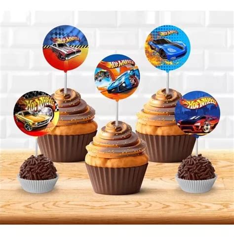 Toppers Hot Wheels P Docinho De Festa Infantil Parcelamento Sem Juros