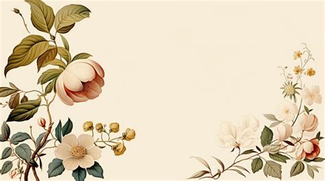 Premium Photo | A painting of flowers on a beige background