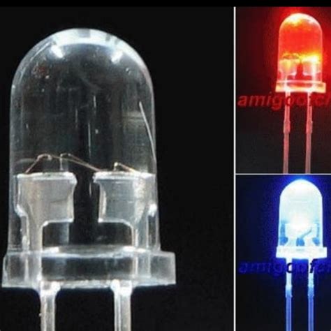 Jual Lampu LED 5mm Clear Nyala 2 Warna Merah Biru Merah Hijau 5