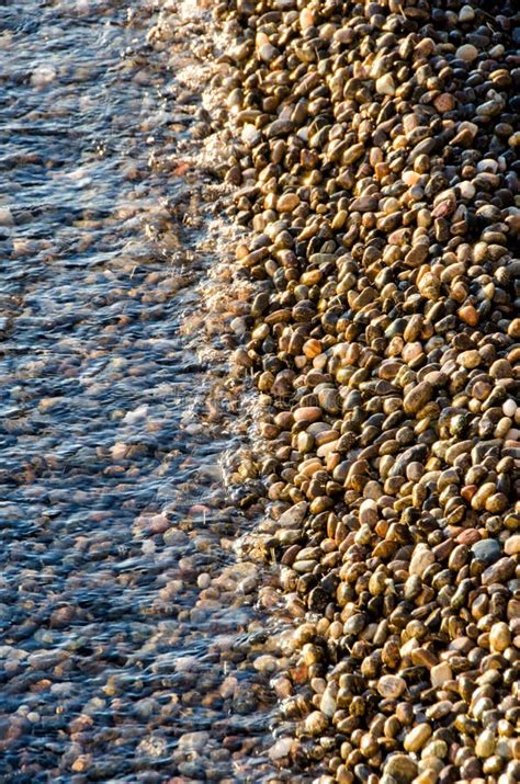 Pebble Beach On Lake Baikal Very Calm Clear And Beautiful Water Stock