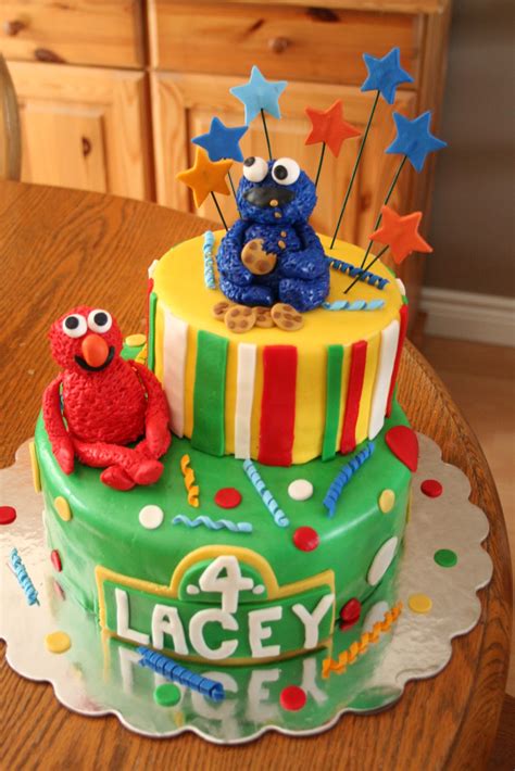 Pink Frosting Bakery Sesame Street Cake