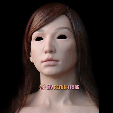 Sf N16 Soft Silicone Realist Human Face Crossdress Full Head Female