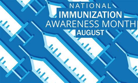 National Immunization Awareness Month August Background Banner Card