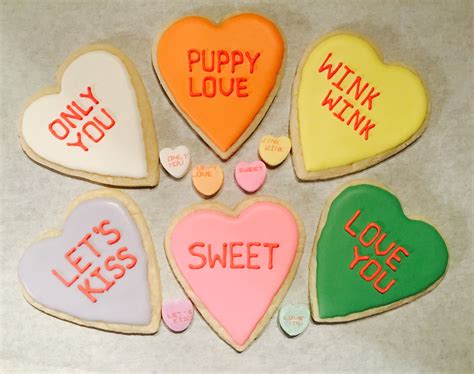 Conversation Heart Cookies Conversation Heart Cookies Valentines Day