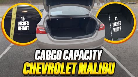 2023 Chevrolet Malibu True Cargo Capacity Given In Inches Youtube