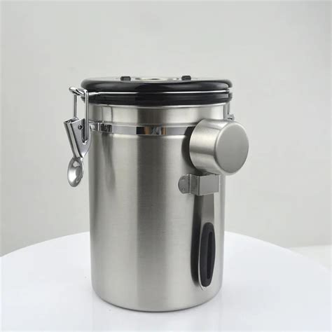 1.5L/1.8L герметичный контейнер для кофе из нержавеющей стали с ложкой ...