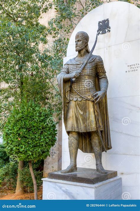 Statue Of The Last Byzantine Emperor Constantine Xi Palaiologos Stock