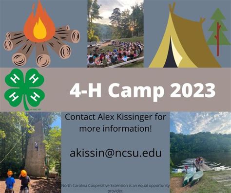 4 H Camp 2023 Nc Cooperative Extension