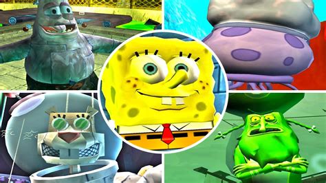 Spongebob Battle For Bikini Bottom All Boss Fights Ending Youtube