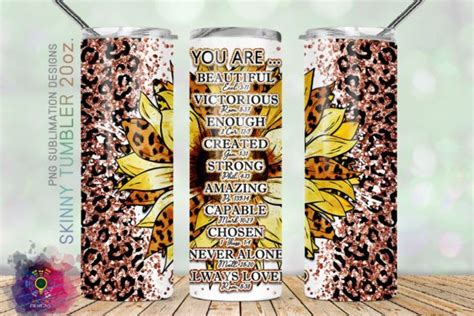 Bible Verse Sunflower Leopard Tumbler Graphic By Micon Designs