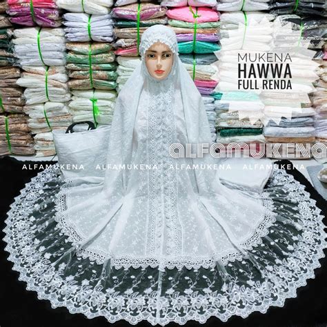 Jual Mukena Dewasa Hawwa Katun Paris Mix Renda Brukat Premium Katun