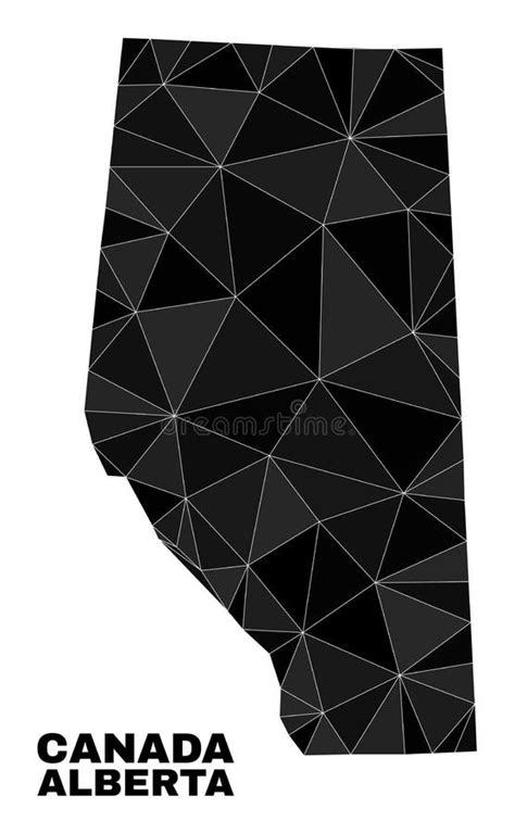 Vector Polygonal Alberta Province Map Stock Vector Illustration Of