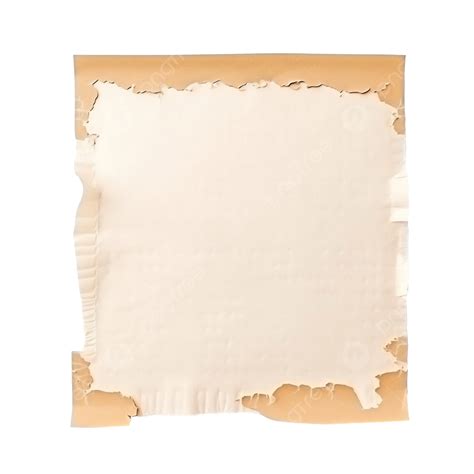 Ripped Paper With Tape Isolated Abstract Blank Cardboard PNG