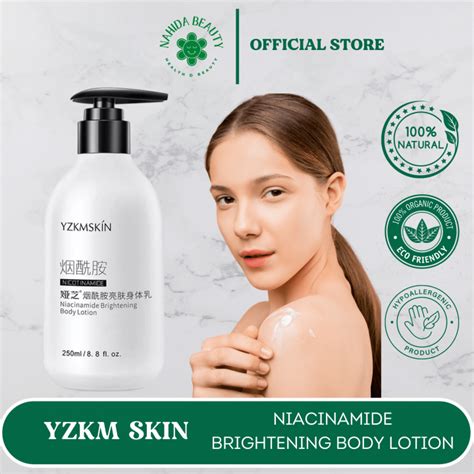 250ML Niacinamide Whitening Body Lotion Cream Moisturizing Dark Skin