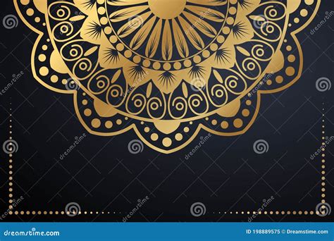 Intricate Luxury Mandala Background With Golden Arabesque Pattern For