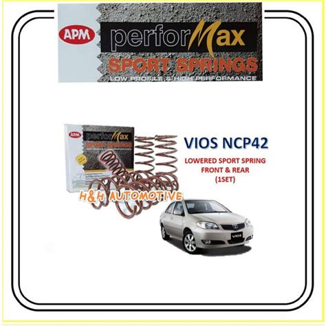 Set Apm Performax Sport Coil Spring Lowered For Toyota Vios Ncp