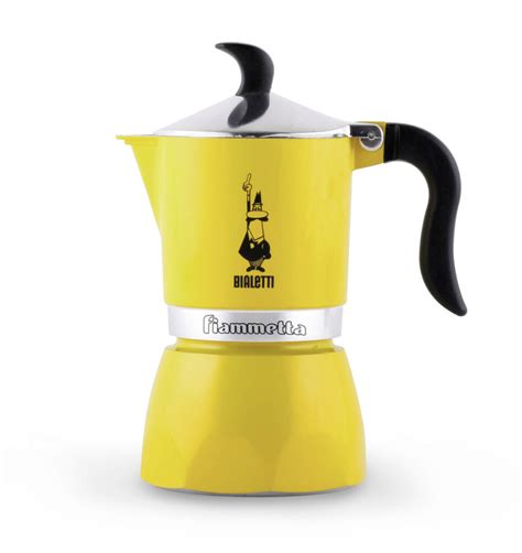 Cafetera Italiana Bialetti Fiammetta Amarilla 3 tz para un buen café