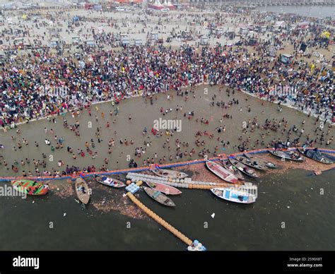 January 24 2025 Prayagraj Uttar Pradesh India Prayagraj An Aerial