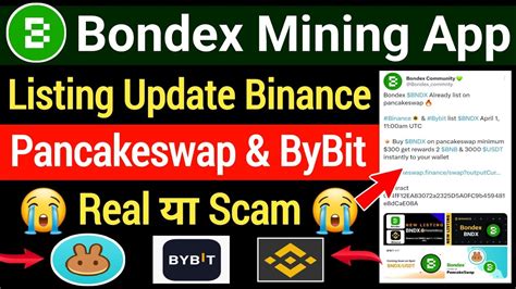 Bondex Listing Update Binance Bybit PancakeSwap List On Bndx