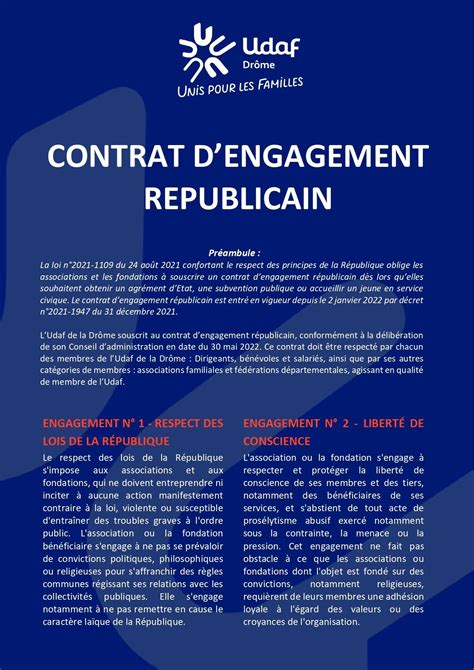 Contrat d Engagement Républicain Udaf 26 Drôme