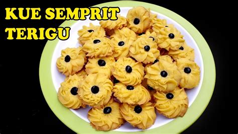 Resep Kue Semprit Mawar Bahan Terigu Super Renyah Youtube