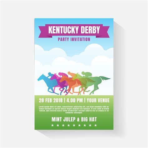 Horse Racing Party Invitation Template 198661 Vector Art at Vecteezy