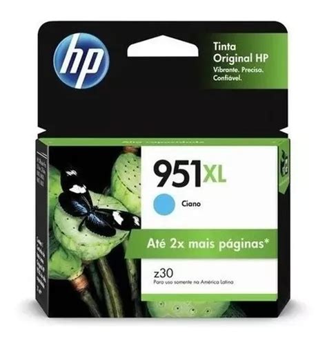 Cartucho De Tinta Hp 951xl Cn046al Ciano Original Parcelamento Sem Juros