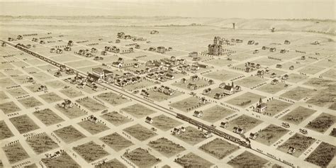 Vintage map shows bird’s eye view of Childress, Texas in 1890 - KNOWOL