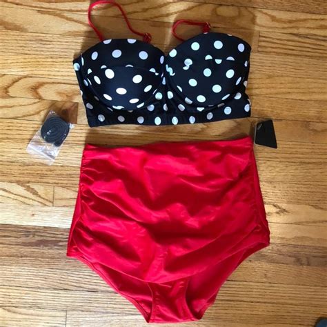 Swim Rockabilly Pinup Polka Dot Bikini Bathing Suit Poshmark