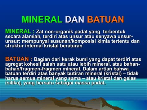 Mineral Dan Batuan