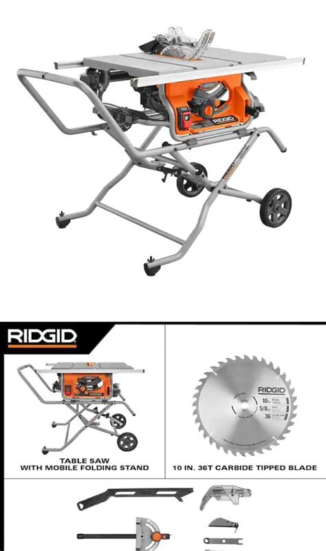 Ridgid R4514 10 In 15 Amp Professional Jobsite Table Saw With Portable Stand Ebay