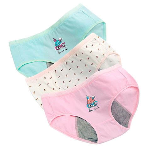 Mizh 3pcs Leak Proof Period Underpants Breathable Physiological