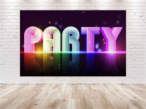 7x5ft Lets Glow Birthday Party Decorations Backdrop Neon Sign Theme