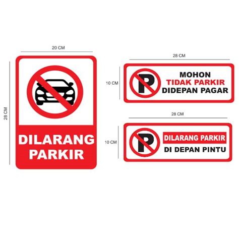 Jual Harga Promo Stiker Sticker Vynil Mobil Dilarang Parkir Dilarang