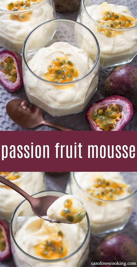 Passion Fruit Mousse In Small Glass Bowls With Spoons