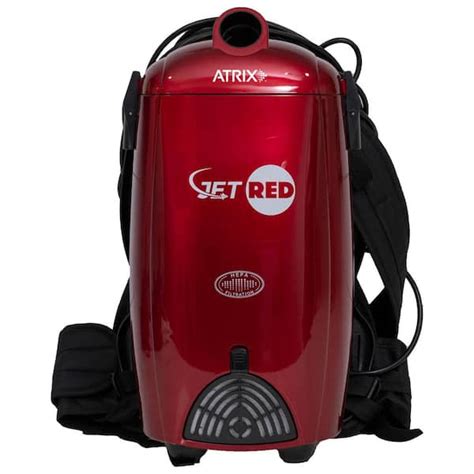 Atrix Jet Red Qt Bagged Corded With Hepa Filter Multi Surface In Red