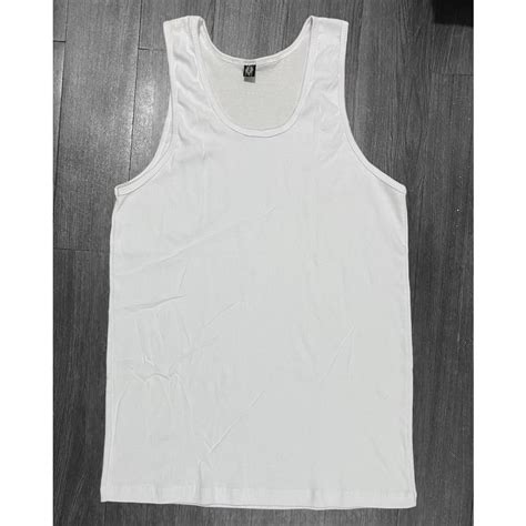 white sando  teenadult men fit   large shopee philippines