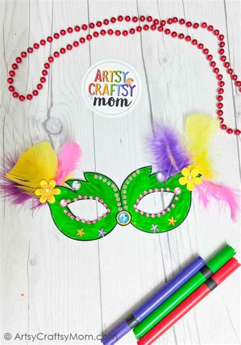 Gorgeous Diy Mardi Gras Masks With Free Template