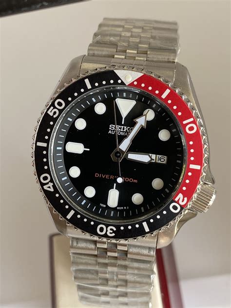 New Unused 2018 Seiko Skx007 200m Scuba Diver Modified With Coke Bezel