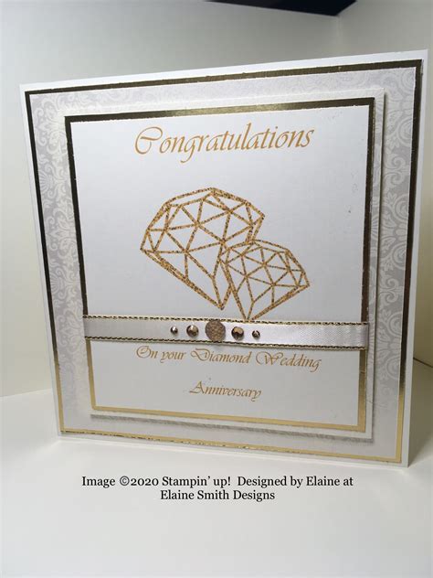 Diamond Anniversary card | Anniversary cards, Creative cards, Cards