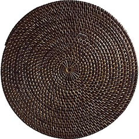 Dark Brown Round Rattan Placemat Wicker Placemats Placemats Woven