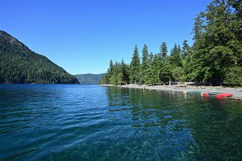 Tranquil Summer Afternoon On Lake Crescent In Olympic National Park