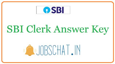 SBI Clerk Answer Key 2020 SBI Clerk Prelims Exam Key Cut Off