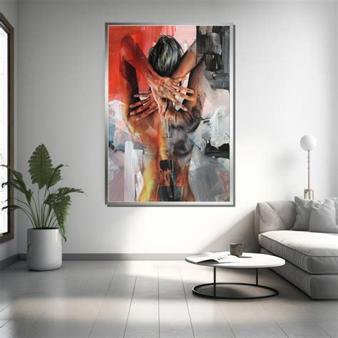 Sensual Abstract Nude Erotic Back Art Modern Nude Canvas Intimate Wall Art Ready To Hang Etsy